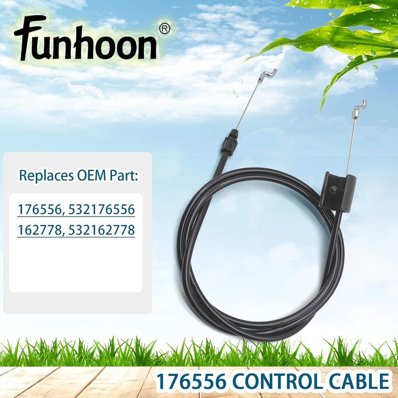 Funhoon 176556 Engine Zone Control Cable for Murray Craftsman Husqvarna Push Mower Walk-Behind Lawn Mower Throttle Cable Replacement 532176556 162778 - Image 3